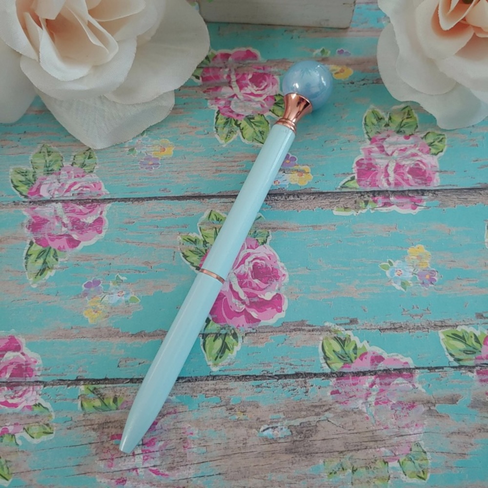 Pearl Sky Blue Round Ballpoint Pen